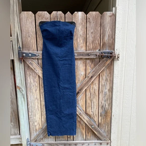 Zara Fitted ZW Denim Dress - Picture 5 of 14